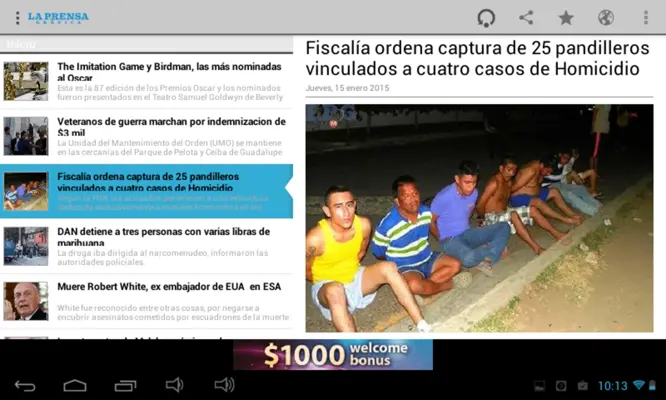 La Prensa Gráfica android App screenshot 1