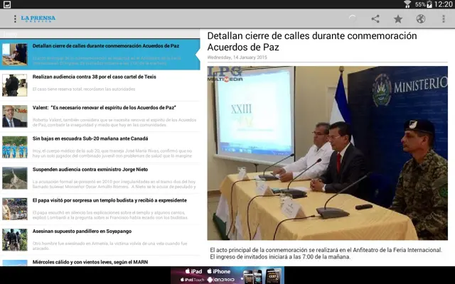 La Prensa Gráfica android App screenshot 2